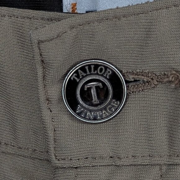 Tailor Vintage* Men's Slim Fit Comfort Stretch Waist Performance Pants~ 36x30 - Picture 4 of 10